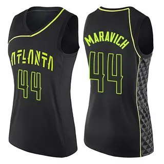 Women's Pete Maravich Atlanta Hawks Black City Edition Jersey - Swingman