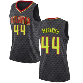 Women's Pete Maravich Atlanta Hawks Black Jersey - Icon Edition - Swingman