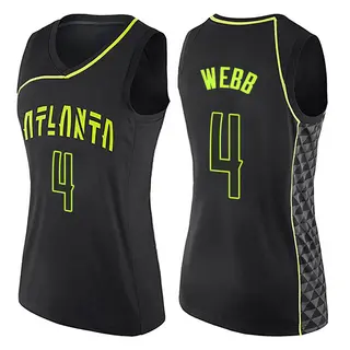 Women's Spud Webb Atlanta Hawks Black City Edition Jersey - Swingman