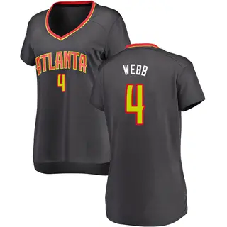 Women's Spud Webb Atlanta Hawks Black Jersey - Icon Edition - Fast Break