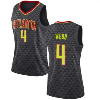 Women's Spud Webb Atlanta Hawks Black Jersey - Icon Edition - Swingman