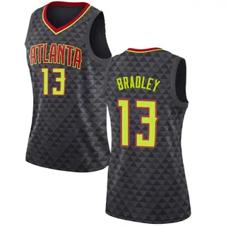 Women's Tony Bradley Atlanta Hawks Black Jersey - Icon Edition - Swingman