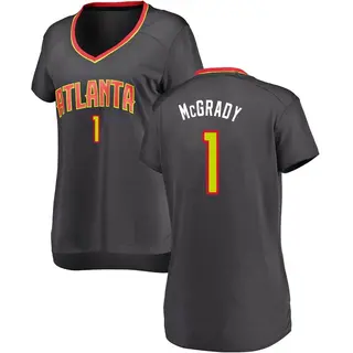 Women's Tracy McGrady Atlanta Hawks Black Jersey - Icon Edition - Fast Break
