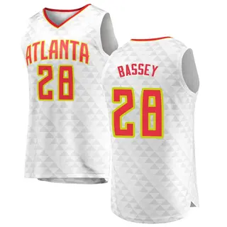 Youth Charles Bassey Atlanta Hawks White Jersey - Association Edition - Fast Break