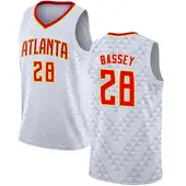 Youth Charles Bassey Atlanta Hawks White Jersey - Association Edition - Swingman