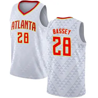 Youth Charles Bassey Atlanta Hawks White Jersey - Association Edition - Swingman