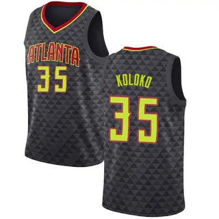 Youth Christian Koloko Atlanta Hawks Black Jersey - Icon Edition - Swingman