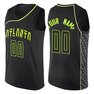 Youth Custom Atlanta Hawks Black City Edition Jersey - Swingman