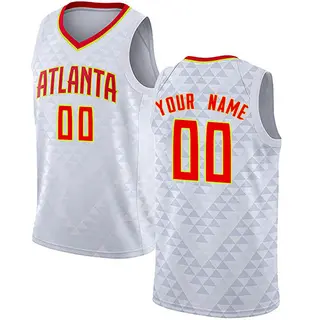 Youth Custom Atlanta Hawks White Jersey - Association Edition - Swingman