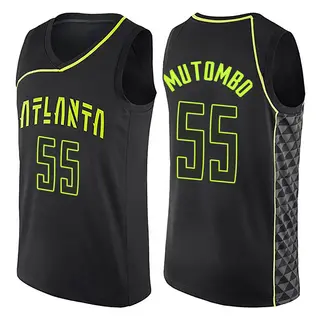 Youth Dikembe Mutombo Atlanta Hawks Black City Edition Jersey - Swingman