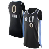 Youth Jacob Toppin Atlanta Hawks Black 2023/24 City Edition Jersey - Authentic