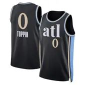 Youth Jacob Toppin Atlanta Hawks Black 2023/24 City Edition Jersey - Swingman