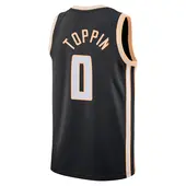 Youth Jacob Toppin Atlanta Hawks Black 2025/26 City Edition Jersey - Swingman