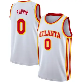 Youth Jacob Toppin Atlanta Hawks White 2020/21 Jersey - Association Edition - Swingman
