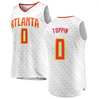 Youth Jacob Toppin Atlanta Hawks White Jersey - Association Edition - Fast Break