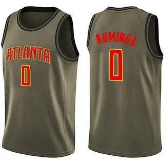 Youth Jonathan Kuminga Atlanta Hawks Green Salute to Service Jersey - Swingman