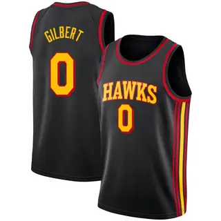 Youth Keshon Gilbert Atlanta Hawks Black Jersey - Statement Edition - Swingman