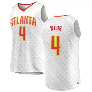 Youth Spud Webb Atlanta Hawks White Jersey - Association Edition - Fast Break