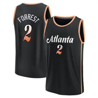 Youth Trent Forrest Atlanta Hawks Black 2022/23 City Edition Jersey - Fast Break